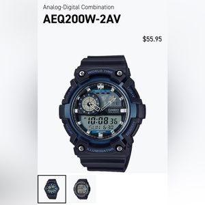 Casio World Time AEQ200W-2AV NWT and Papers